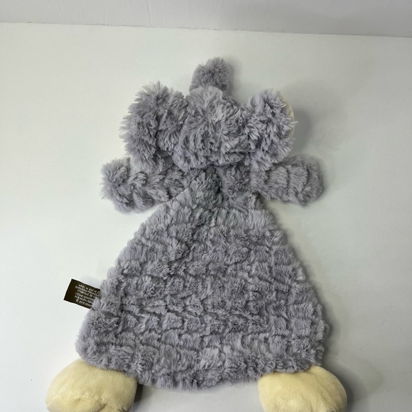 Demdaco Elephant Lovey Rattle Plush Gray Baby Security Blanket Soft 12'' - Picture 5 of 12